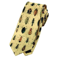 vintage beetle print tie boogzel clothing