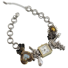 vintage clock charm choker boogzel clothing