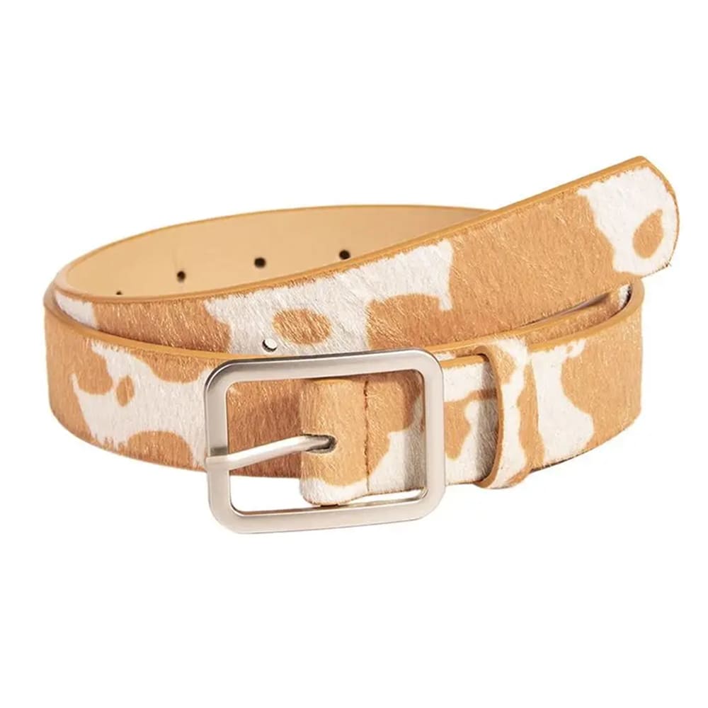 vintage ranch cow print belt boogzel clothing