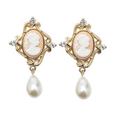 vintage style cameo earrings boogzel clothing