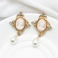 vintage style cameo earrings boogzel clothing