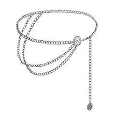 vintage style coin layered chain belt boogzel clothing