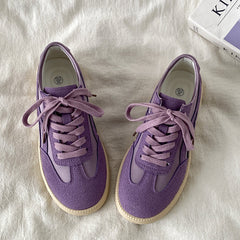 violet suede retro sneakers boogzel clothing