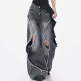 washed black ripped jeans boogzel clothing