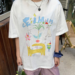 whimsical doodle graphic tee boogzel clothing