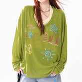 whimsical doodle graphic sweatshirt boogzel clothing