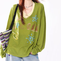 whimsical doodle graphic sweatshirt boogzel clothing