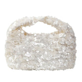 white sequin mini handbag boogzel clothing