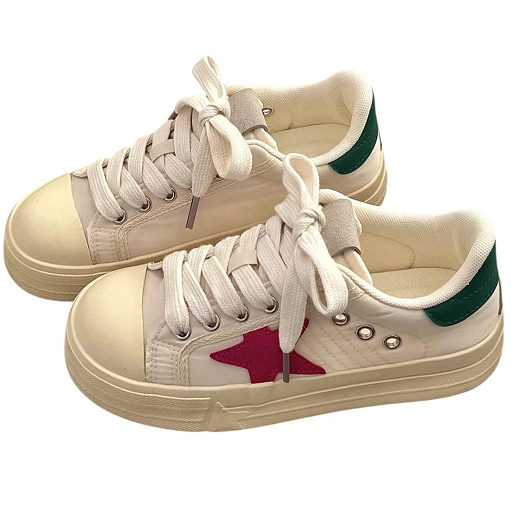 white and red star sneakers boogzel clothing