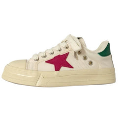 white and red star sneakers boogzel clothing
