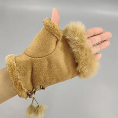 winter faux fur mittens boogzel clothing