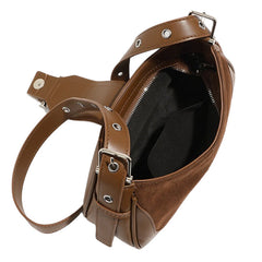 brown y2k aesthetic baguette bag boogzel clothing