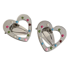 y2k silver heart hair clips boogzel clothing