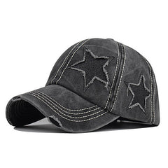 Y2K Glitter Star Denim Baseball Cap boogzel