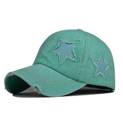 Y2K Glitter Star Denim Baseball Cap boogzel