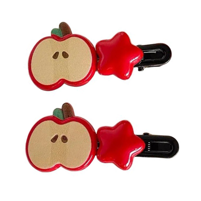 y2k apple star hair clips boogzel clothing