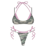 y2k camouflage bikini set boogzel clothing