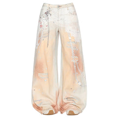 y2k chain print wide leg jeans boogzel clothing
