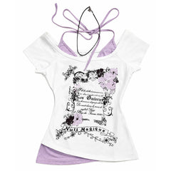 y2k halter layered t-shirt boogzel clothing