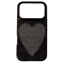 y2k heart rhinestone iphone case boogzel clothing