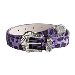 y2k leopard cowboy belt boogzel clothing