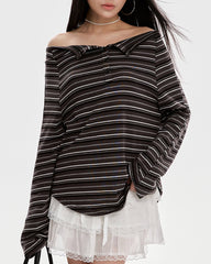 y2k off shoulder henley longsleeve boogzel clothing