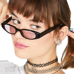 y2k skinny oval sunglasses boogzel clothing