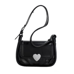 aesthetic black heart bag boogzel clothing