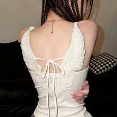 y2k angel wings cami top boogzel clothing