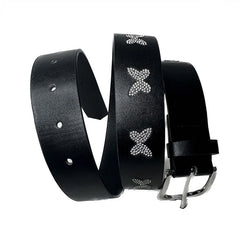y2k butterfly rhinestone belt boogzel clothing