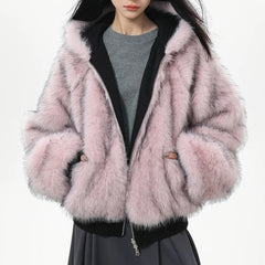 y2k fur lined zip up jacket boogzel clothing