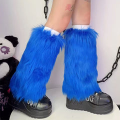 y2k fuzzy leg warmers boogzel clothing