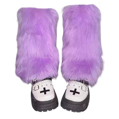y2k fuzzy leg warmers boogzel clothing
