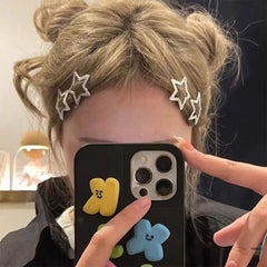 y2k glitter star hair clips boogzel clothing