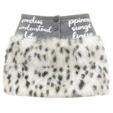 y2k leopard fur mini skirt boogzel clothing