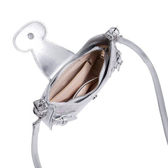 silver shoulder bag boogzel clothing