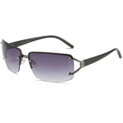 y2k rectangle rimless glasses boogzel clothing