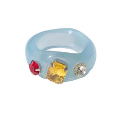 rhinestone acrylic ring boogzel clothing