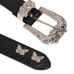 y2k rhinestone butterfly belt boogze lclothing