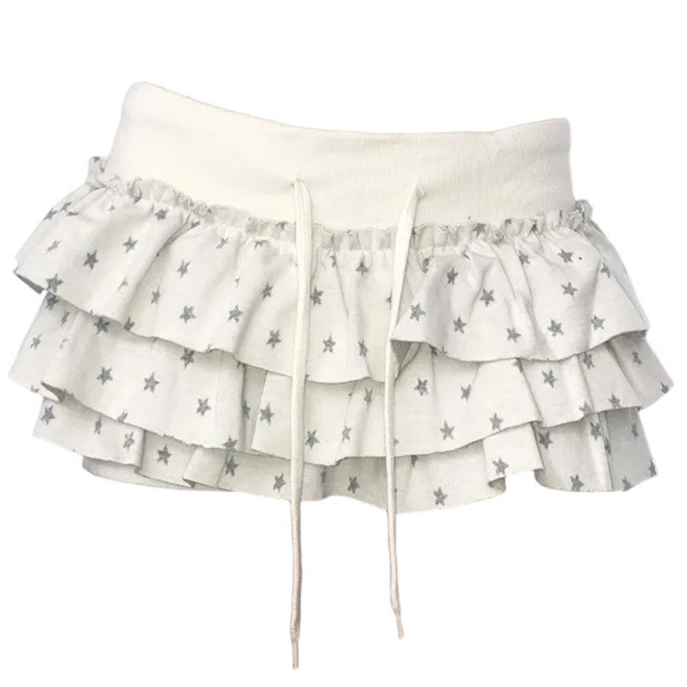 y2k ruffled mini skirt boogzel clothing