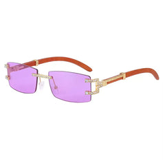 y2k square frameless sunglasses boogzel clothing