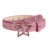 y2k star girl rhinestone belt boogzel clothing