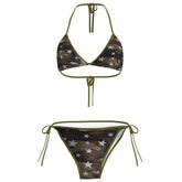 y2k star pattern camo bikini set boogzel clothing