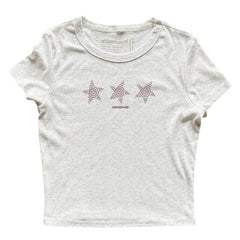 y2k star print baby tee boogzel clothing