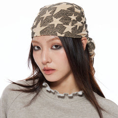 y2k star print bandana headscarf boogzel clothing