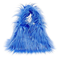blue fuzzy mini bag boogzel clothing