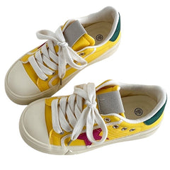 yellow and red star sneakers boogzel clothing
