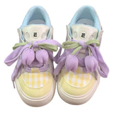 yellow tulip aesthetic sneakers boogzel clothing