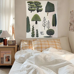 Plant Mom Aesthetic Trees Wall Tapestry boogzel clothing