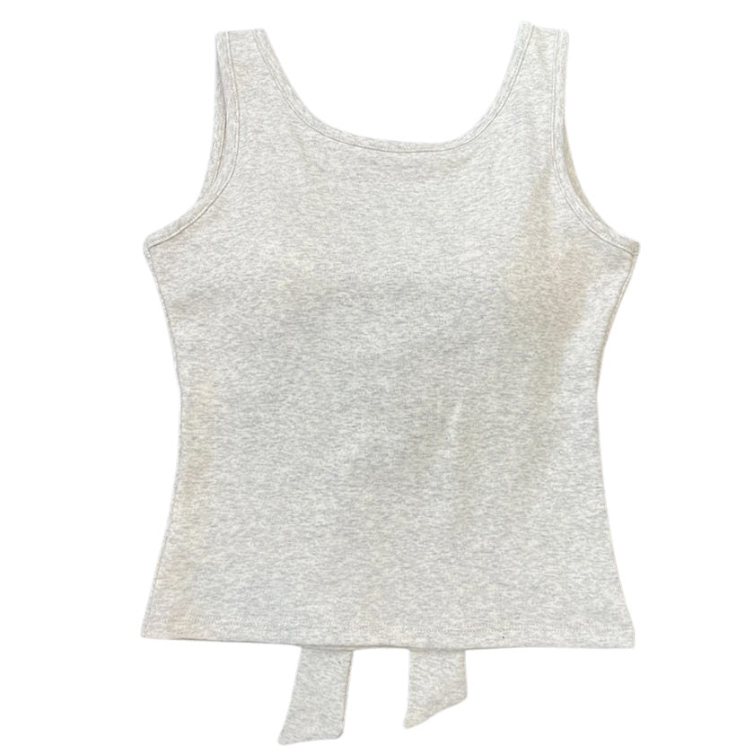 Blush Built-In Cup Bow Top - Back bow top - boogzel clothing